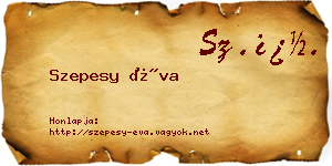 Szepesy Éva névjegykártya