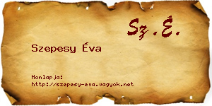 Szepesy Éva névjegykártya